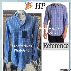 NEW Bugatchi Shaped Fit Performance Wrinkle Free Comfort Stretch Button Down SM